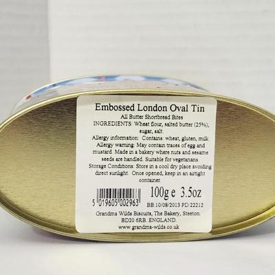Grandma Wild’s London Oval Biscuit Tin Embossed British Landmark Design 2013 Collectible