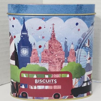 Grandma Wild’s London Oval Biscuit Tin Embossed British Landmark Design 2013 Collectible