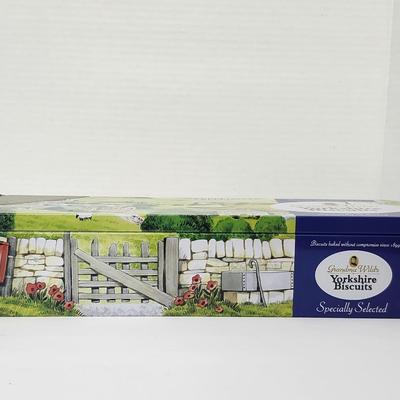 Grandma Wild’s Yorkshire Biscuits Collectible Tin Hand Baked Biscuits Scenic England Design