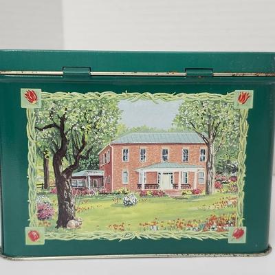 Bob Evans Celebrating Four Seasons Down On The Farm Collectible Tin With Recipe Cards Vintage