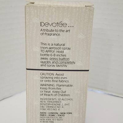 Avon Devotee Cologne Spray 1 Fl Oz Vintage 1986 Avon Fragrance With Original Box