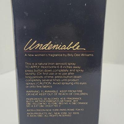 Avon Undeniable Cologne Spray 1.7 Fl Oz By Billy Dee Williams Vintage Avon Fragrance With Box