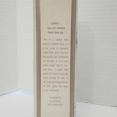 Avon Sonnet Cologne Spray 2.7 Fl Oz White Ribbed Bottle With Original Box Vintage Avon