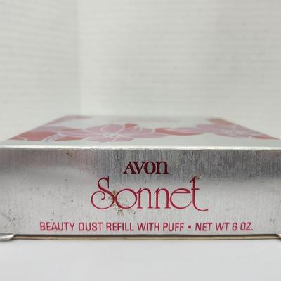 Avon Sonnet Beauty Dust Refill With Puff 6 Oz With Original Box Avon Collectible