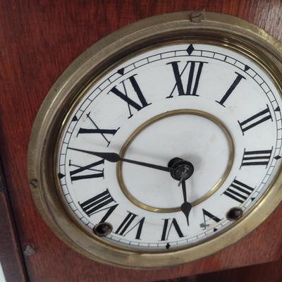 Antique Seth Thomas Mantle Clock with Reverse Glass Painting