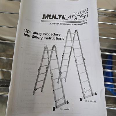 Pair of Werner Aluminum Step/Extension Ladders (G1-JS)