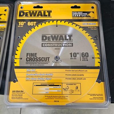DeWalt NIB 10" & 12" Cutting Blades (G2-JS)