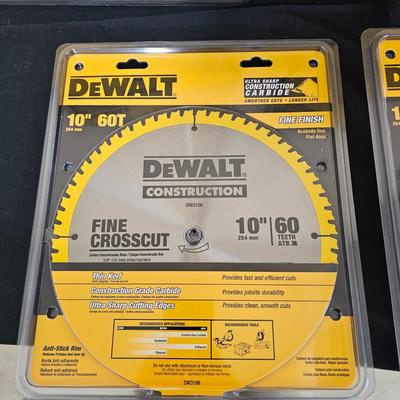 DeWalt NIB 10" & 12" Cutting Blades (G2-JS)