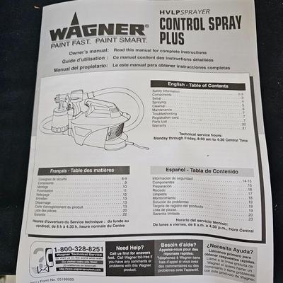 Wagner HVLP Control Spray Plus Electric Paint Sprayer (G2-JS)