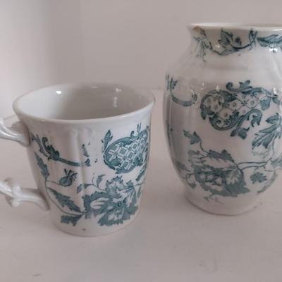 Antique Versailles Vanity Pitcher and Cup Set