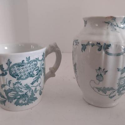 Antique Versailles Vanity Pitcher and Cup Set