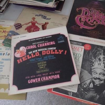 Assortment of Vinyl Albums Showtunes and Entertainment Choice A