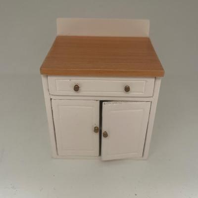 wooden dollhouse counter top