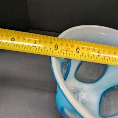 Blue & Clear Centerpiece Vase