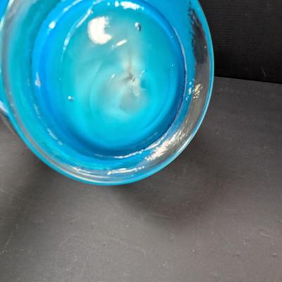 Blue & Clear Centerpiece Vase