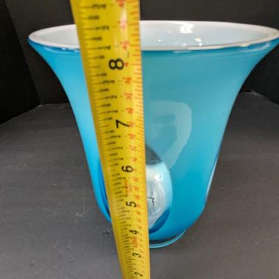 Blue & Clear Centerpiece Vase