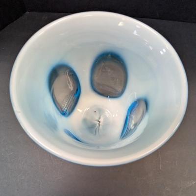 Blue & Clear Centerpiece Vase