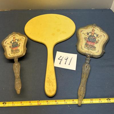 Vintage Mirrors and Brush