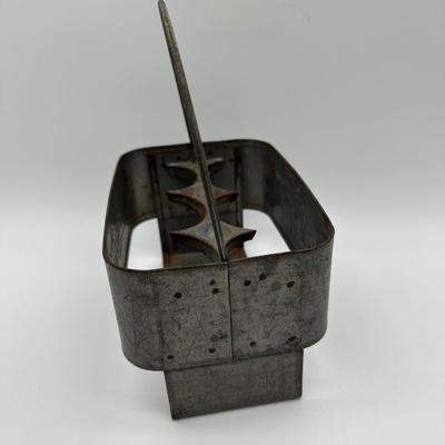 Vintage Galvanized Coca-Cola 6-Bottle Carrier w/ Handle – Original Patina