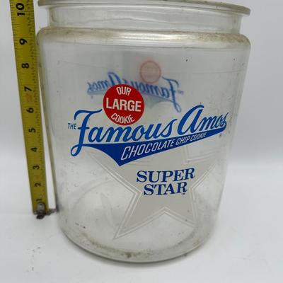 Vintage Famous Amos Glass Cookie Jar – “Super Star” Store Display