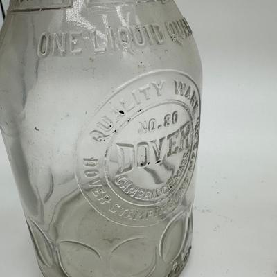 Pair of Antique Glass Oil Bottles w/ Original Pour Spouts