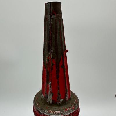 Pair of Antique Glass Oil Bottles w/ Original Pour Spouts