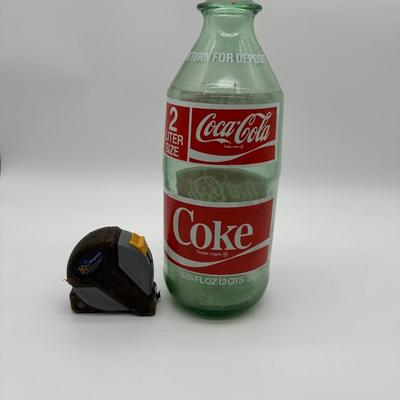 Vintage Green Glass Coca-Cola 2-Liter Bottle