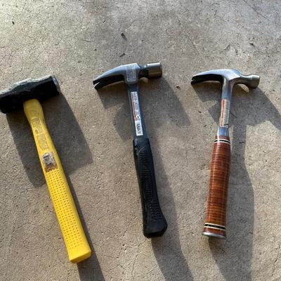 Group of 3 Quality Hammers – Craftsman, Estwing, Truper