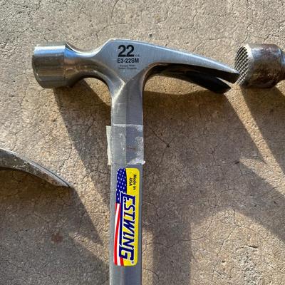 Lot of 4 Estwing Hammers – 16 oz & 22 oz Framing Hammers + 4 lb Blacksmith Hammer