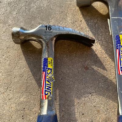Lot of 4 Estwing Hammers – 16 oz & 22 oz Framing Hammers + 4 lb Blacksmith Hammer