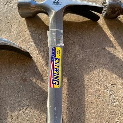 Lot of 4 Estwing Hammers – 16 oz & 22 oz Framing Hammers + 4 lb Blacksmith Hammer