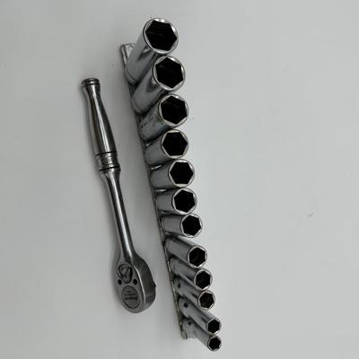 Snap-on 3/8” Drive Metric Deep Socket Set w/ Ratchet – USA Made (Kenosha, WI)