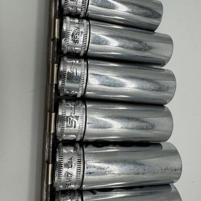 Snap-on 3/8” Drive Metric Deep Socket Set w/ Ratchet – USA Made (Kenosha, WI)