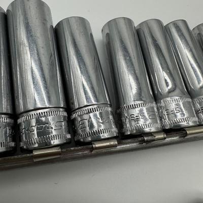 Snap-on 3/8” Drive Metric Deep Socket Set w/ Ratchet – USA Made (Kenosha, WI)