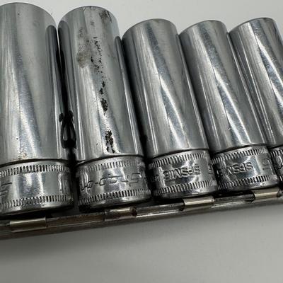 Snap-on 3/8” Drive Metric Deep Socket Set w/ Ratchet – USA Made (Kenosha, WI)