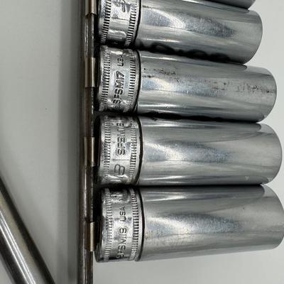 Snap-on 3/8” Drive Metric Deep Socket Set w/ Ratchet – USA Made (Kenosha, WI)