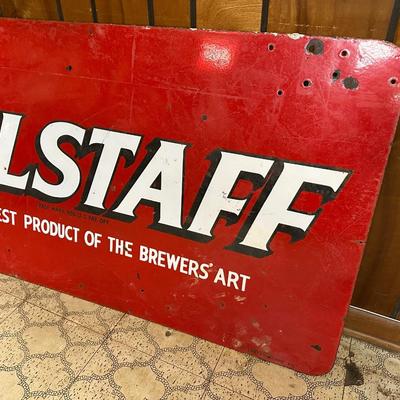 Vintage Falstaff Beer Metal Advertising Sign – Large Original Brewery Sign