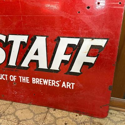 Vintage Falstaff Beer Metal Advertising Sign – Large Original Brewery Sign