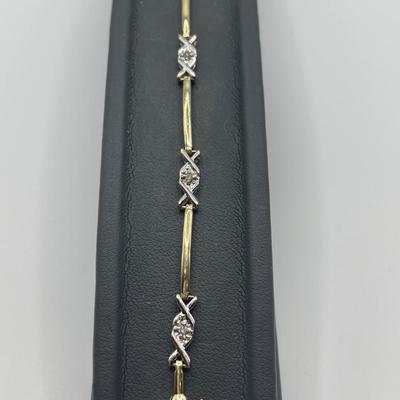 14k gold & 14k white gold bracelet