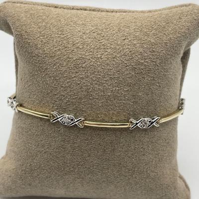 14k gold & 14k white gold bracelet