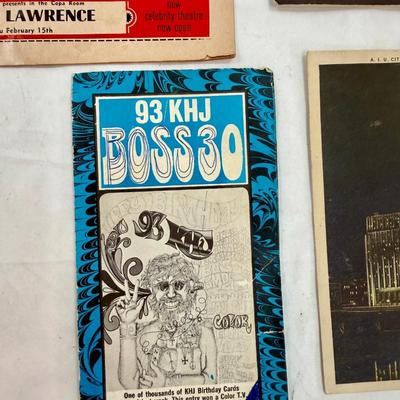 Sale Photo Thumbnail #247: In good vintage condition.
The image displays a collection of vintage entertainment industry memorabilia, including: 
A copy of The Hollywood Reporter newspaper from February 10, 1966, with headlines like "CBS MANAGEMENT IS REALIGNED" and "Paramount Stock