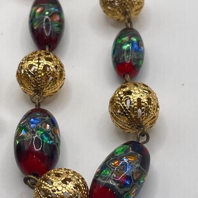 2 Murano glass bead necklaces