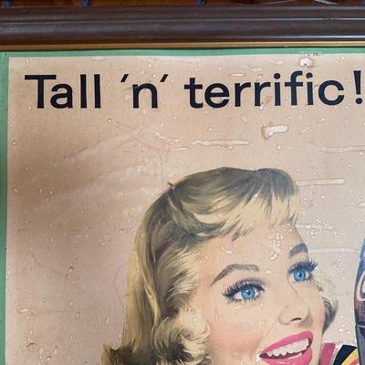 Vintage Coca-Cola “Tall ’n’ Terrific!” Framed Print