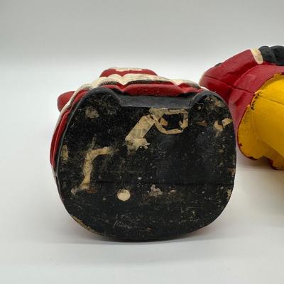 Antique Cast Iron Coin Banks – Pair (Man w/ Hat & Woman Figure)