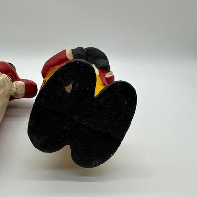 Antique Cast Iron Coin Banks – Pair (Man w/ Hat & Woman Figure)