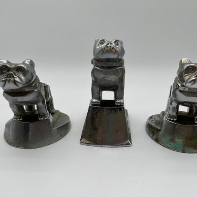 Vintage Mack Bulldog Hood Ornaments – Cast Metal (Set of 3)