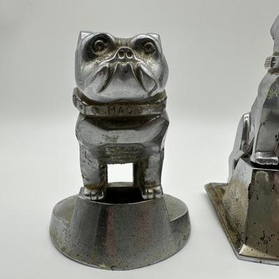 Vintage Mack Bulldog Hood Ornaments – Cast Metal (Set of 3)