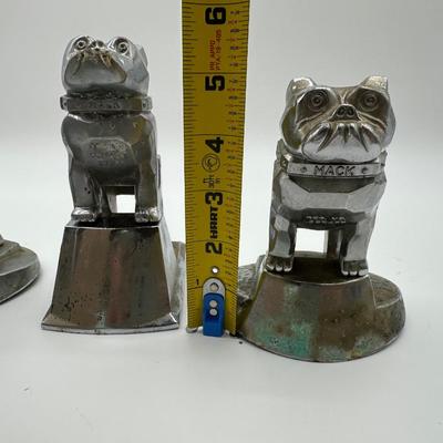 Vintage Mack Bulldog Hood Ornaments – Cast Metal (Set of 3)
