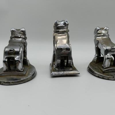 Vintage Mack Bulldog Hood Ornaments – Cast Metal (Set of 3)