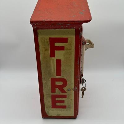 Antique Gamewell Fire Alarm Call Box – Cast Iron – With Key